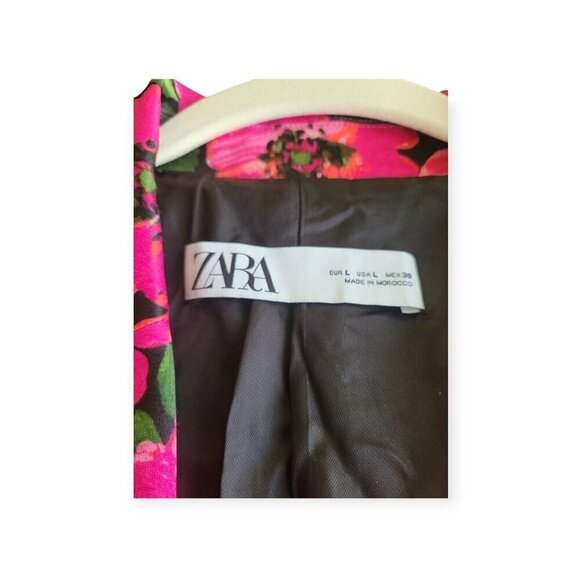 Zara Pink Floral Mini Dress - Picture 10 of 13